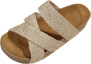 Sandals Women Wedge Shoes Summer Dressy Flip Flops Comfortable Orthopedic Platform Non Slip Sandals Fashion Flower Decor Walking Shoes for Summer And Daily Wear
