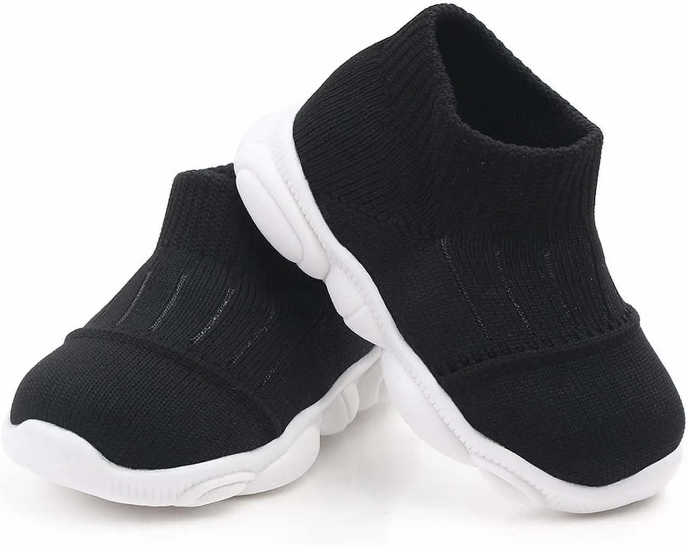 sfdgfhyf Toddler Cute Sneakers Boys and Girls Spring Children's Shoes Fly Weaving Mesh Shoes Breathable Non (Black, 5 Infant)