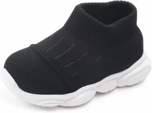 sfdgfhyf Toddler Cute Sneakers Boys and Girls Spring Children's Shoes Fly Weaving Mesh Shoes Breathable Non (Black, 5 Infant)