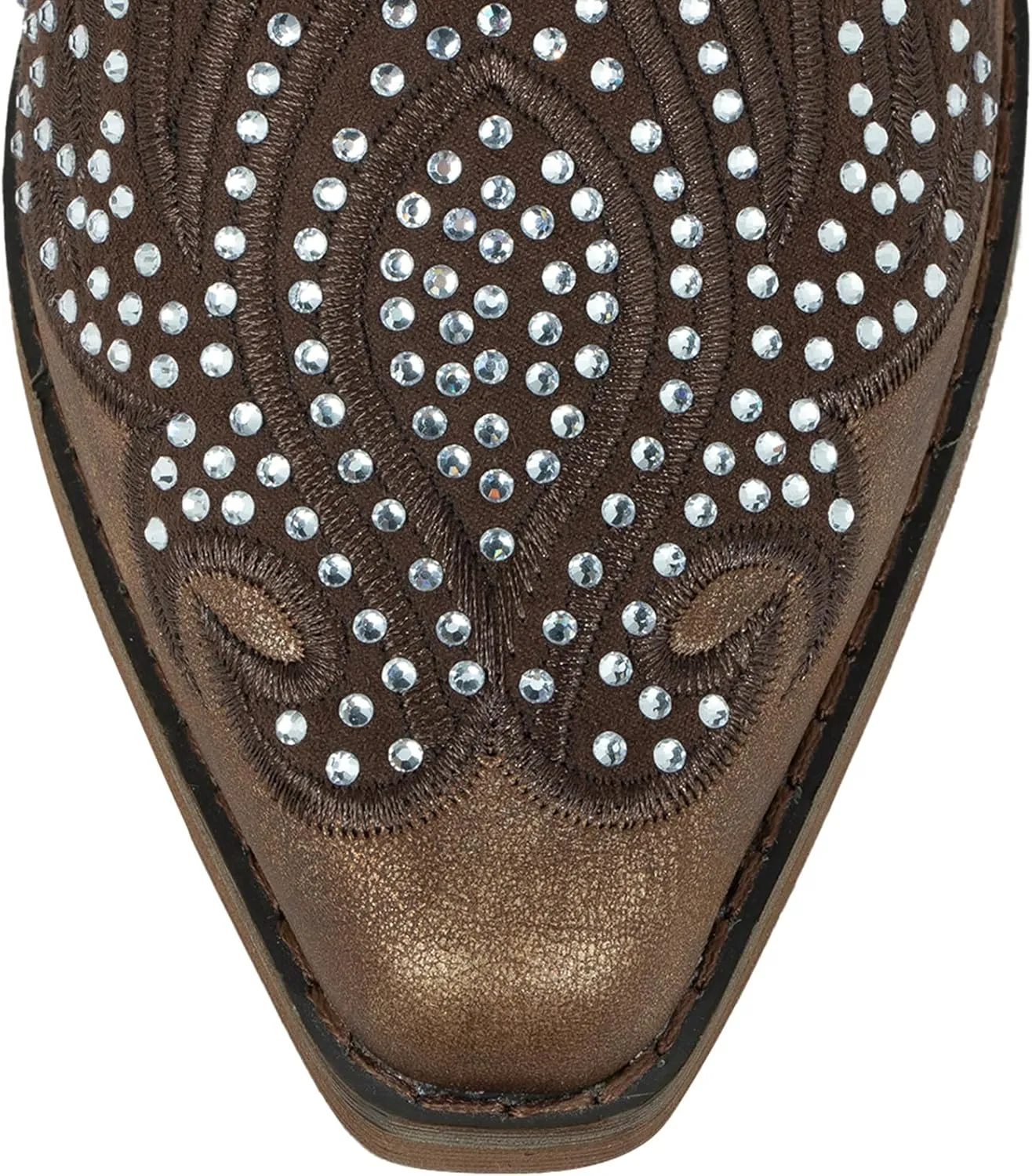 SheSole Women's Rhinestone Cowgirl Boots Sparkly Black Cowboy Boots Diamond Upper Bling Glitter for Party Wedding