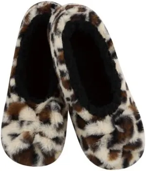 Snoozies Flat Ballet Slippers for Women Indoor, Lightweight and Soft Sherpa-Lined Slipper Socks Non-Skid, Ladies Gifts