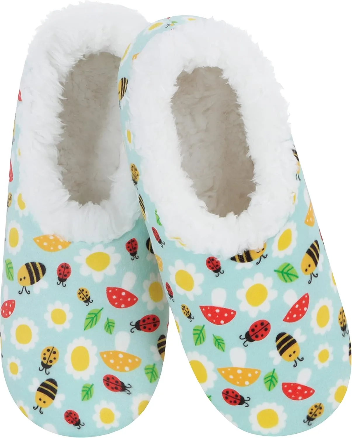 Snoozies Slipper Socks for Women Indoor, Cozy Sherpa-Lined Womens Slippers Non-Skid, Ladies Gifts