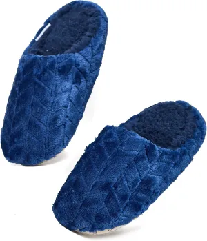 Snoozies Women's Chevron Scuff Slippers - Indoor Fuzzy Slippers with Non-Skid Sole, Cozy Comfort for Women