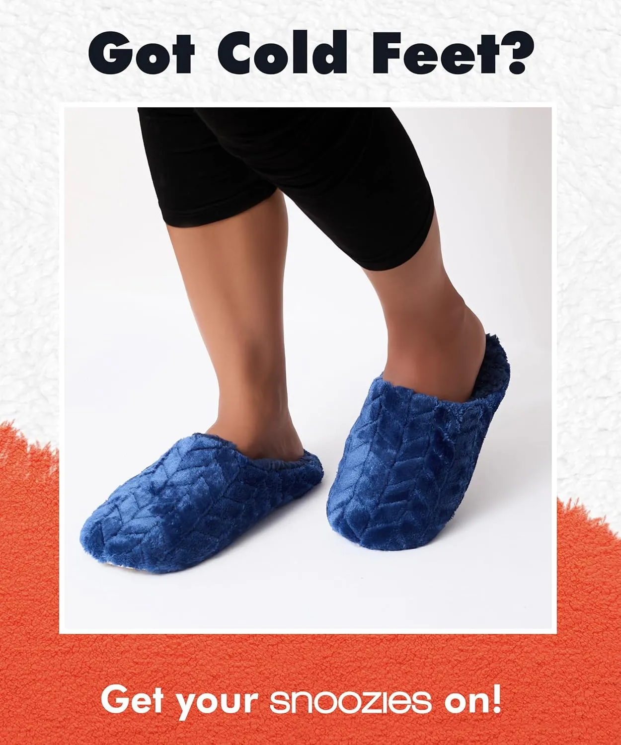 Snoozies Women's Chevron Scuff Slippers - Indoor Fuzzy Slippers with Non-Skid Sole, Cozy Comfort for Women