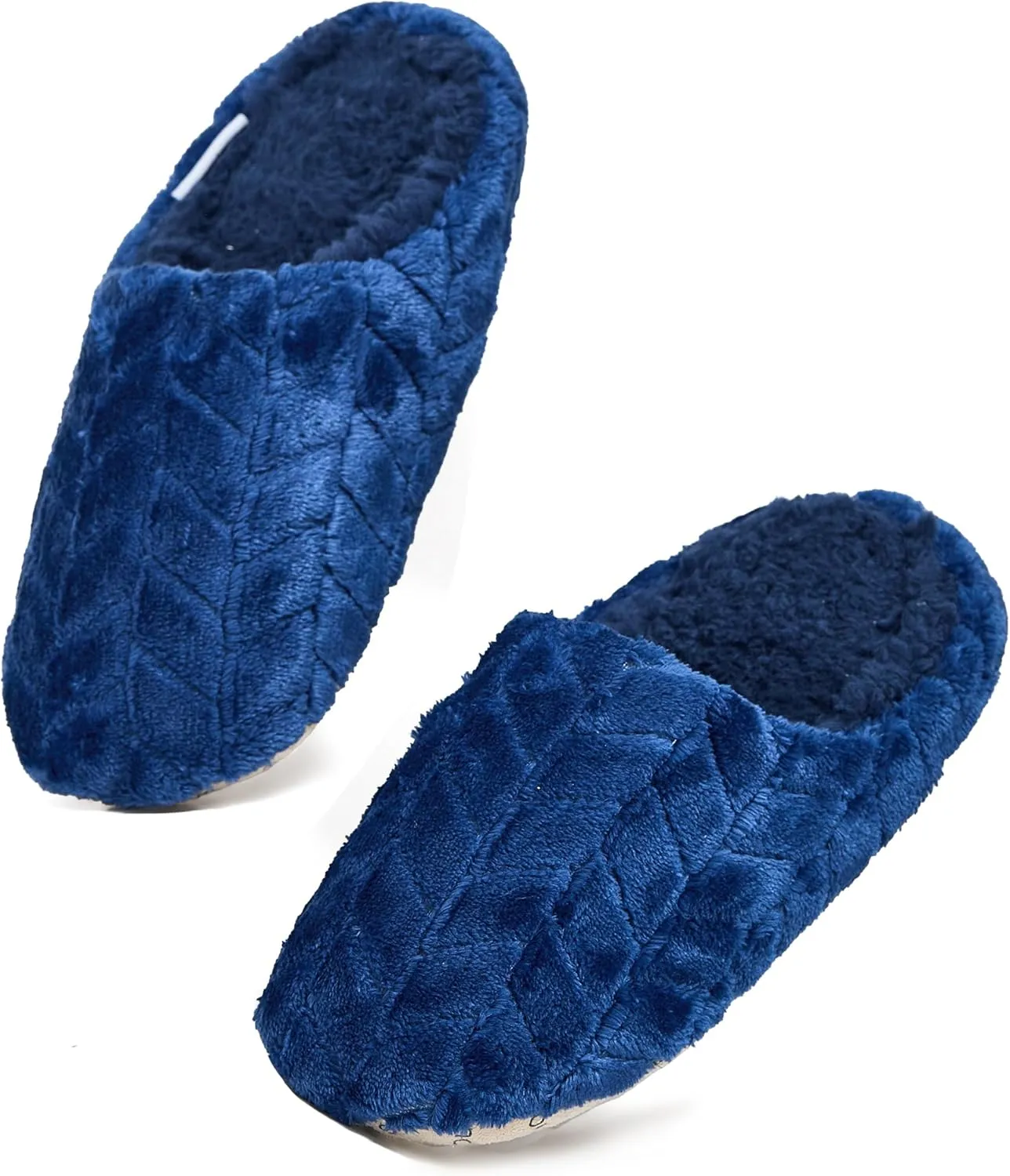 Snoozies Women's Chevron Scuff Slippers - Indoor Fuzzy Slippers with Non-Skid Sole, Cozy Comfort for Women