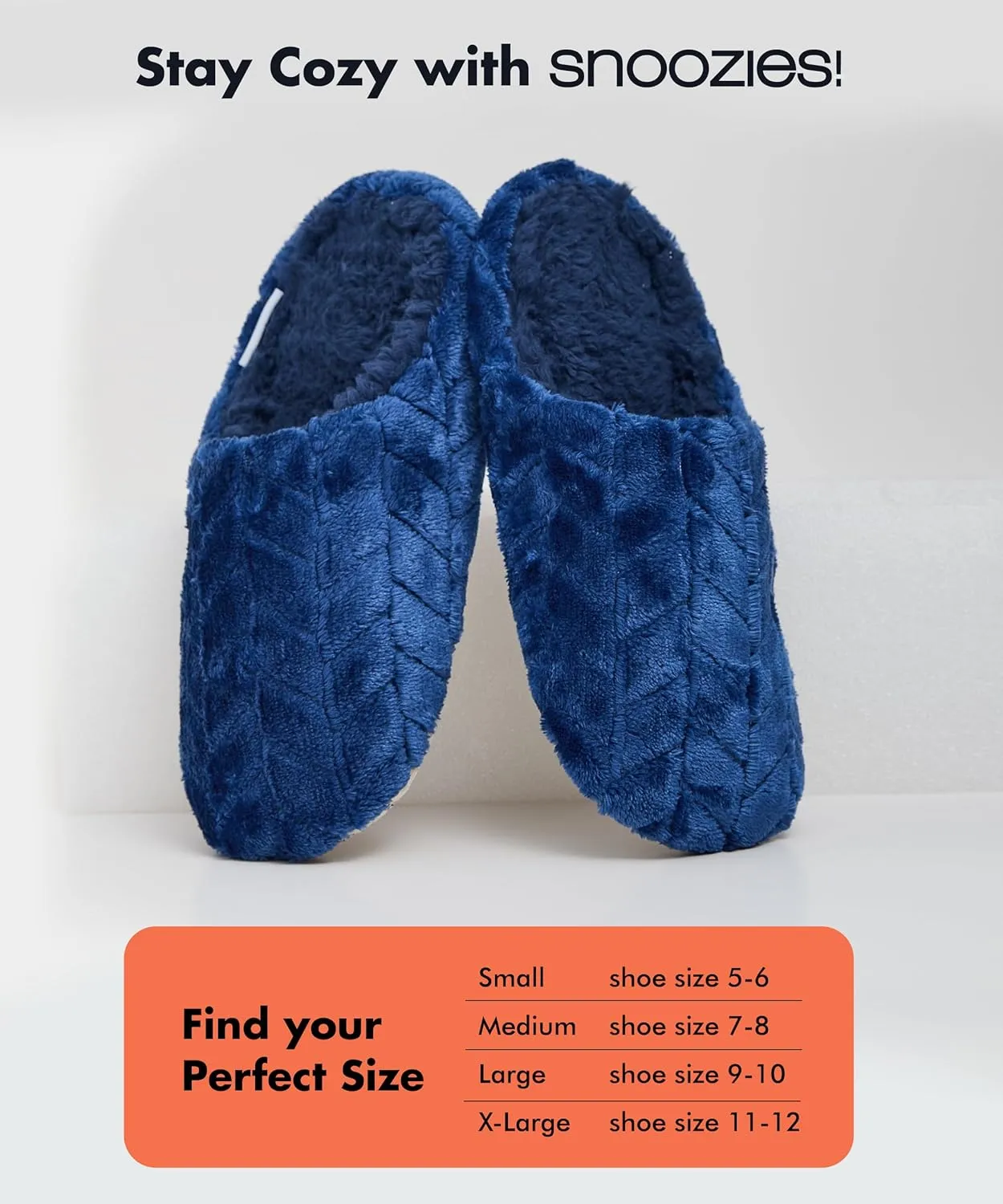 Snoozies Women's Chevron Scuff Slippers - Indoor Fuzzy Slippers with Non-Skid Sole, Cozy Comfort for Women
