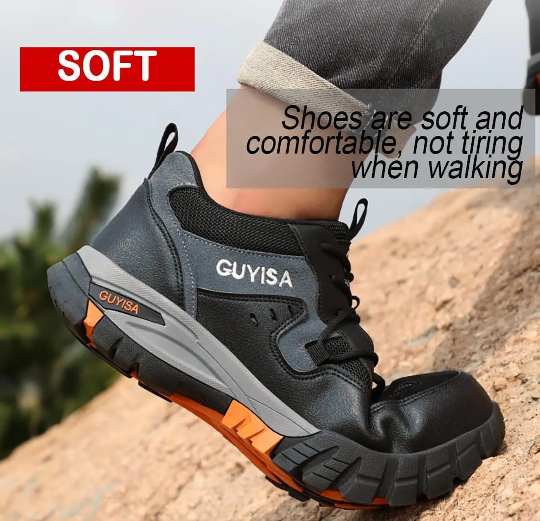 Steel Toe Safety Shoes for Men Non Slip Breathable Industrial Composite Toe Shoes Work Boots