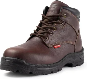 SUREWAY Mens Waterproof Soft/Steel Toe Work Boots/Shoes for Men,Full-Grain Leather,Oil/Slip Resistant,Lightweight,Anti-Fatigue for Standing/Walking All Day Long