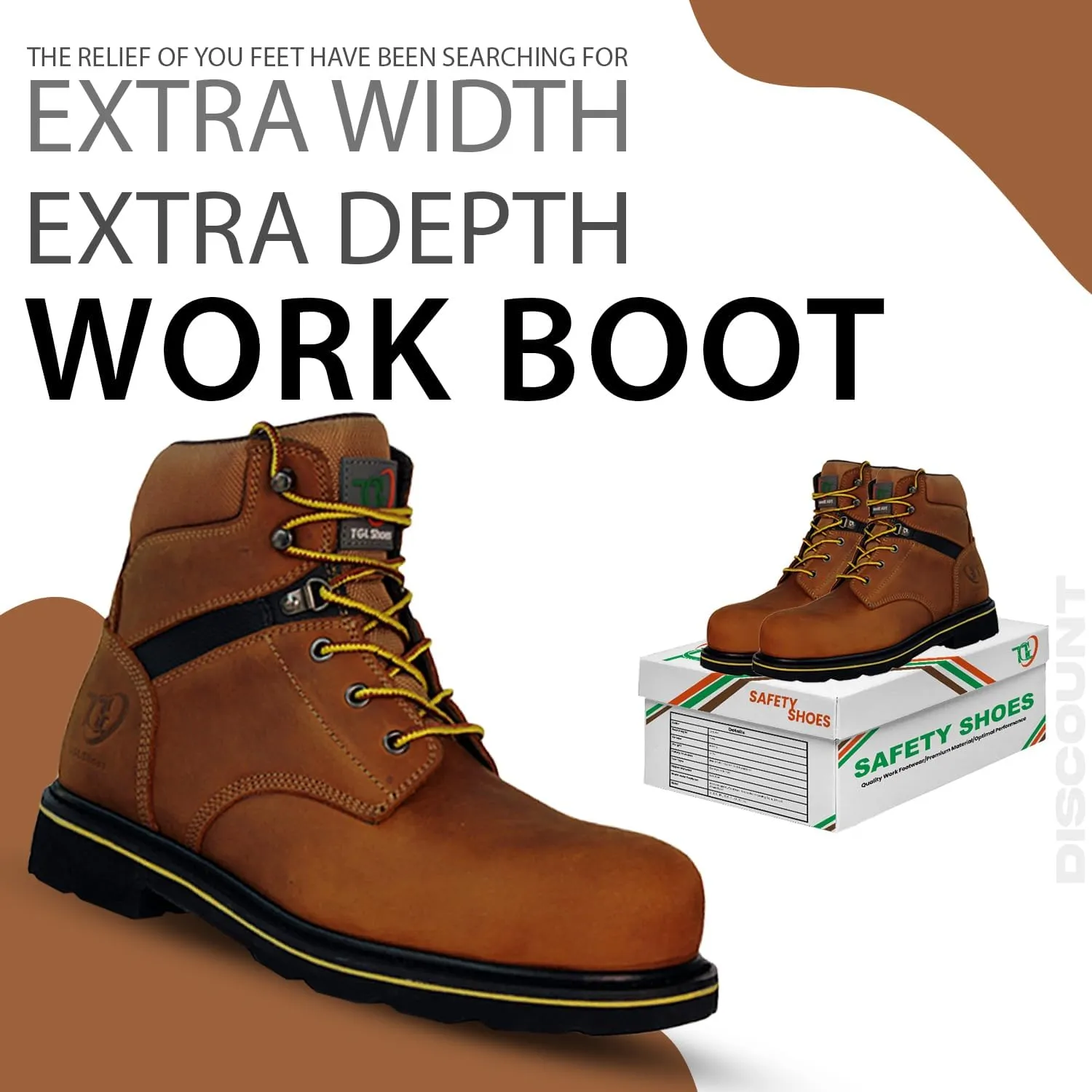 TGLS Work Boots for Men Water Proof Comfortable Composite Toe Work Boots, Mens Work Boots, Safety Shoes Womens Work Boots