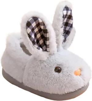 Toddler Girls Boys Home Slippers Fuzzy Warm Winter Indoor Bunny Slipper Kids Flat Lightweight Plush Shoes