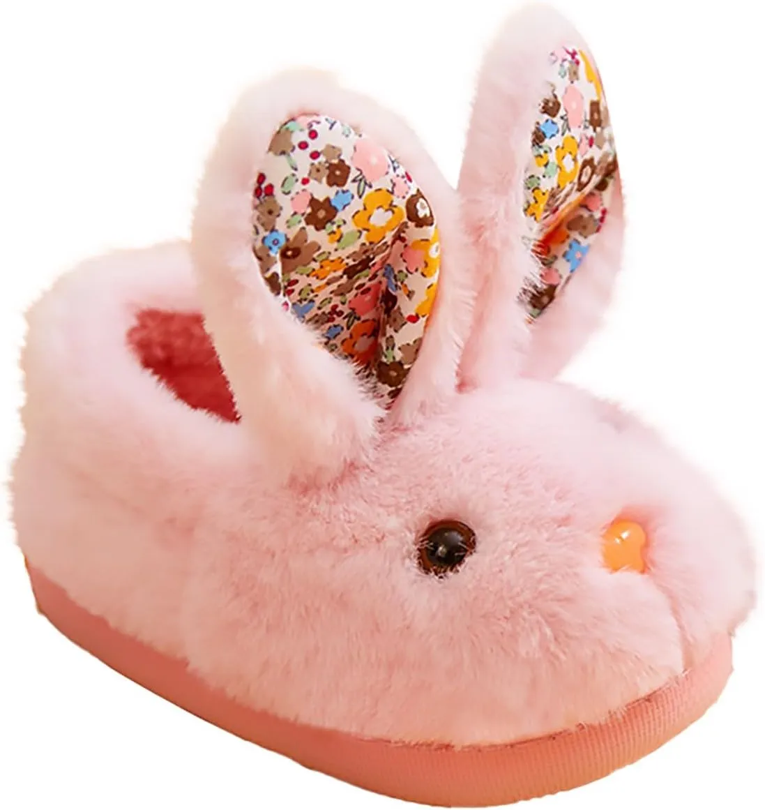 Toddler Girls Boys Home Slippers Fuzzy Warm Winter Indoor Bunny Slipper Kids Flat Lightweight Plush Shoes