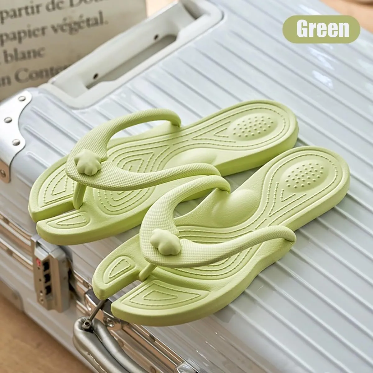 Travel Flip-Flop for Women and Men, Portable Foldable Slippers Soft Comfy Non-Slip Quick Dry House Bathroom Shower Shoes Spa Gym Swimming Sandals Beach