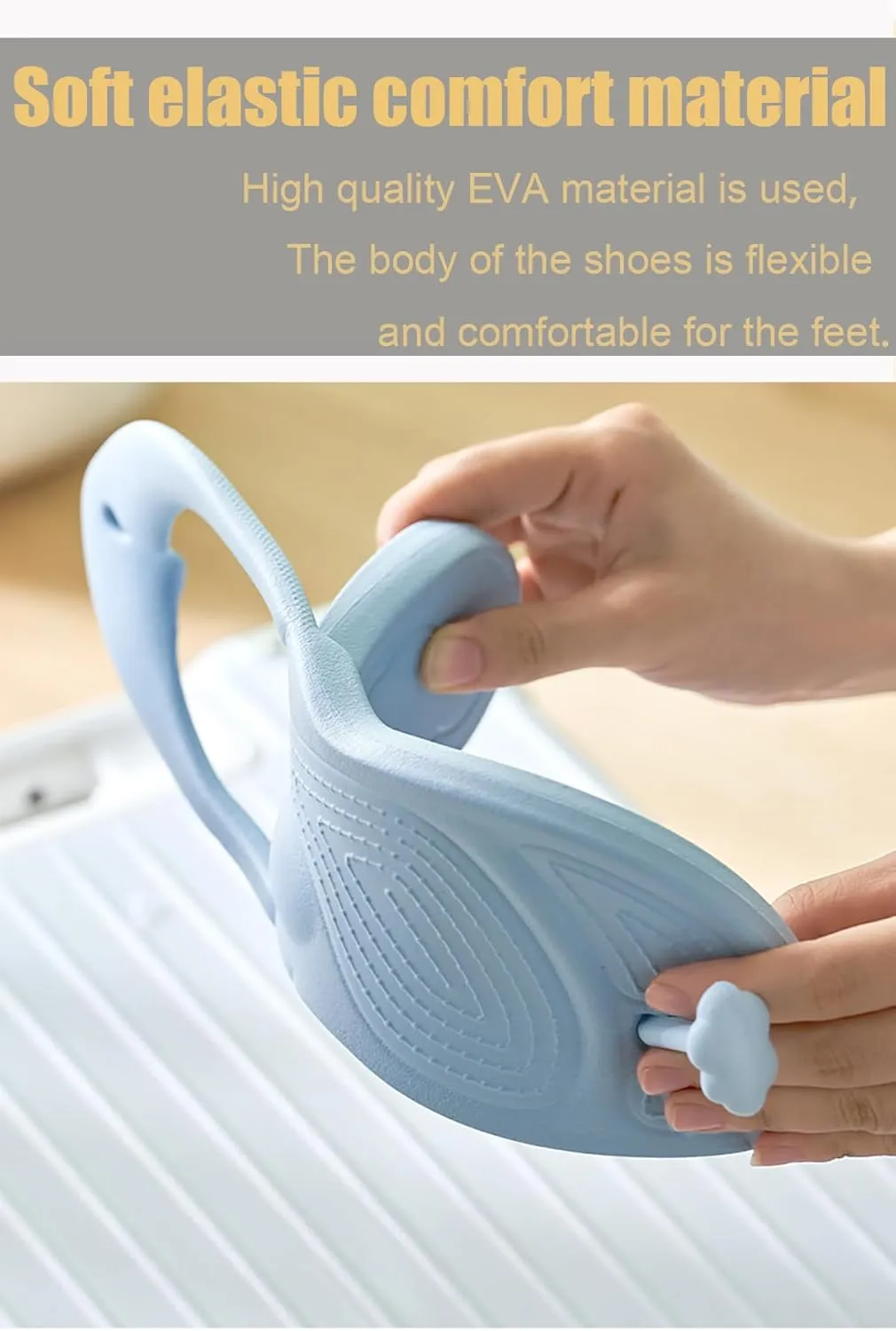 Travel Flip-Flop for Women and Men, Portable Foldable Slippers Soft Comfy Non-Slip Quick Dry House Bathroom Shower Shoes Spa Gym Swimming Sandals Beach