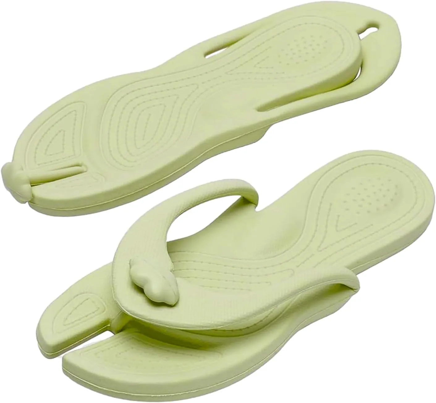 Travel Flip-Flop for Women and Men, Portable Foldable Slippers Soft Comfy Non-Slip Quick Dry House Bathroom Shower Shoes Spa Gym Swimming Sandals Beach
