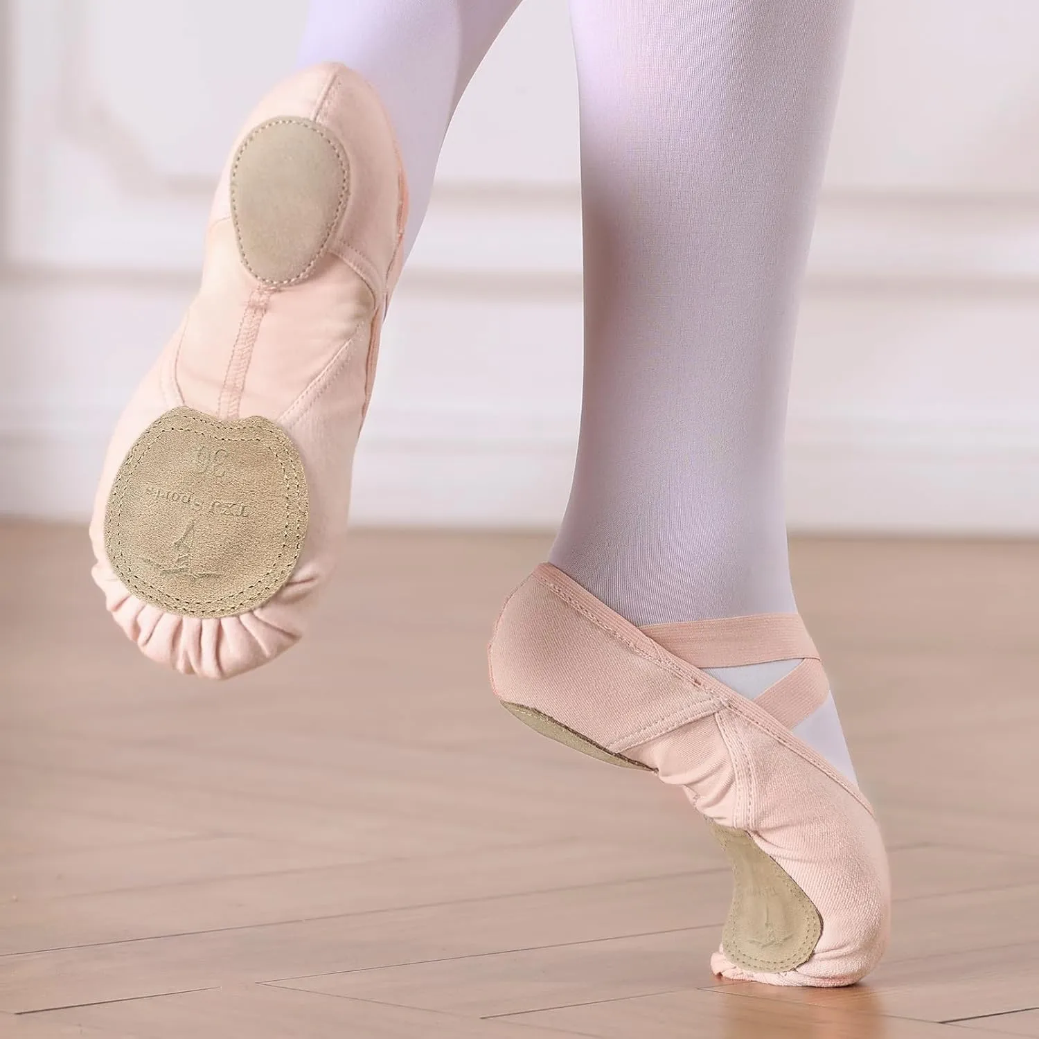 TXJ Sports Ballet Shoes for Girls Highly Stretch Ballet Slippers Split Sole Women Dance Shoes Flats for Yoga Gymnastics Performance
