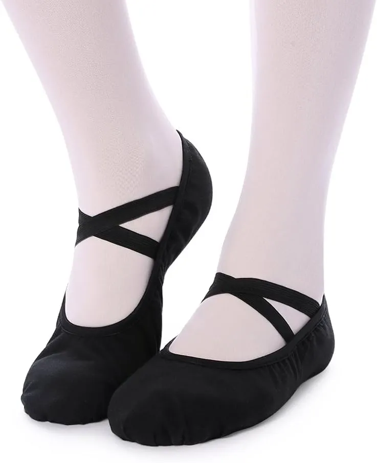 TXJ Sports Ballet Shoes for Women Girls, Women's Ballet Slipper Canvas Dance Shoes Split Sole Yoga Dance Flats