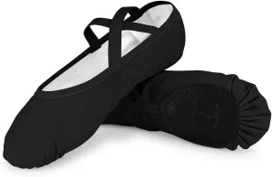 TXJ Sports Ballet Shoes for Women Girls, Women's Ballet Slipper Canvas Dance Shoes Split Sole Yoga Dance Flats