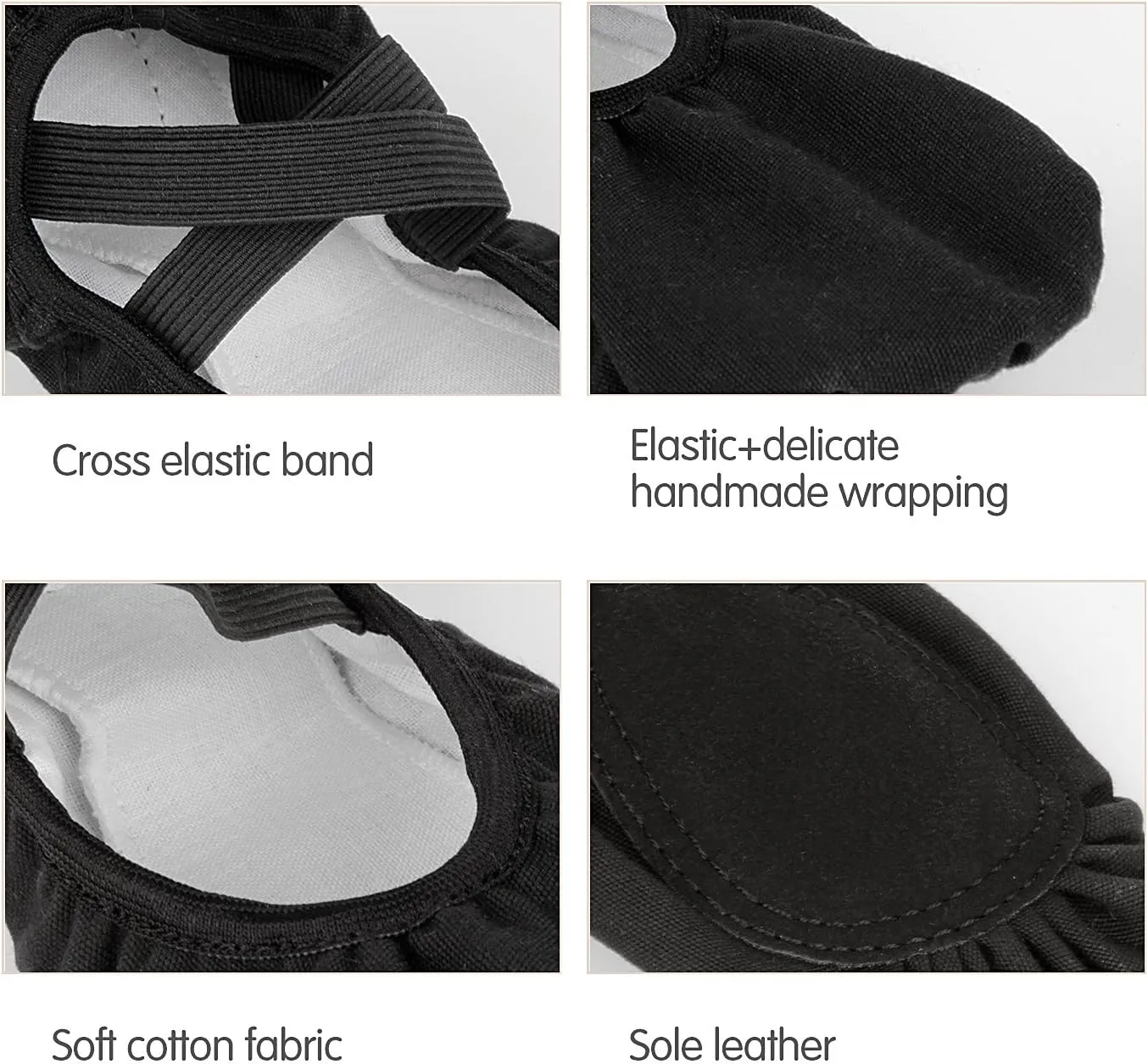TXJ Sports Ballet Shoes for Women Girls, Women's Ballet Slipper Canvas Dance Shoes Split Sole Yoga Dance Flats