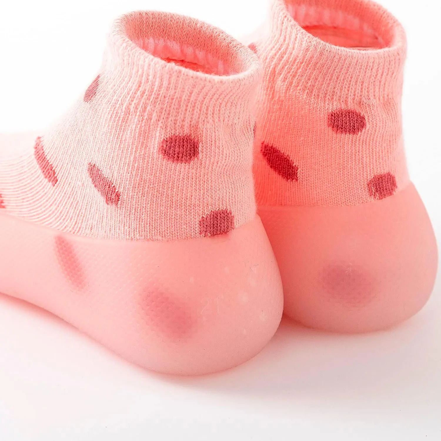 Unisex Baby Indoor Knit Shoes, Boys Girls Breathable Sock Shoes Rubber Sole Cotton Slip-On First Walking Shoes