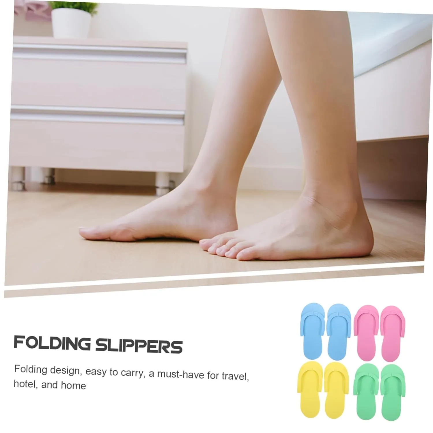 VALICLUD 12 Pairs Slippers for Women Men Soft Shoes Non Slip Quick Dry Sandals for Hotel Spa Bathroom Beach Use