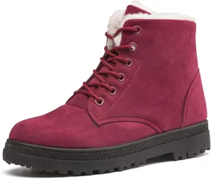 Winter Boots for Women Fleece Snow Warm Ankle Platform Boots Non-slip Boots Cold Resistant Outdoor Shoes