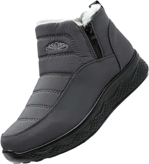 Women Snow Boots Waterproof Women's Fleece Lined Snow Boots Womens with Warm Fur Lining Barefoot Shoes Grounded Footwear Hiking Mens Running Shoes Men Snow Booties