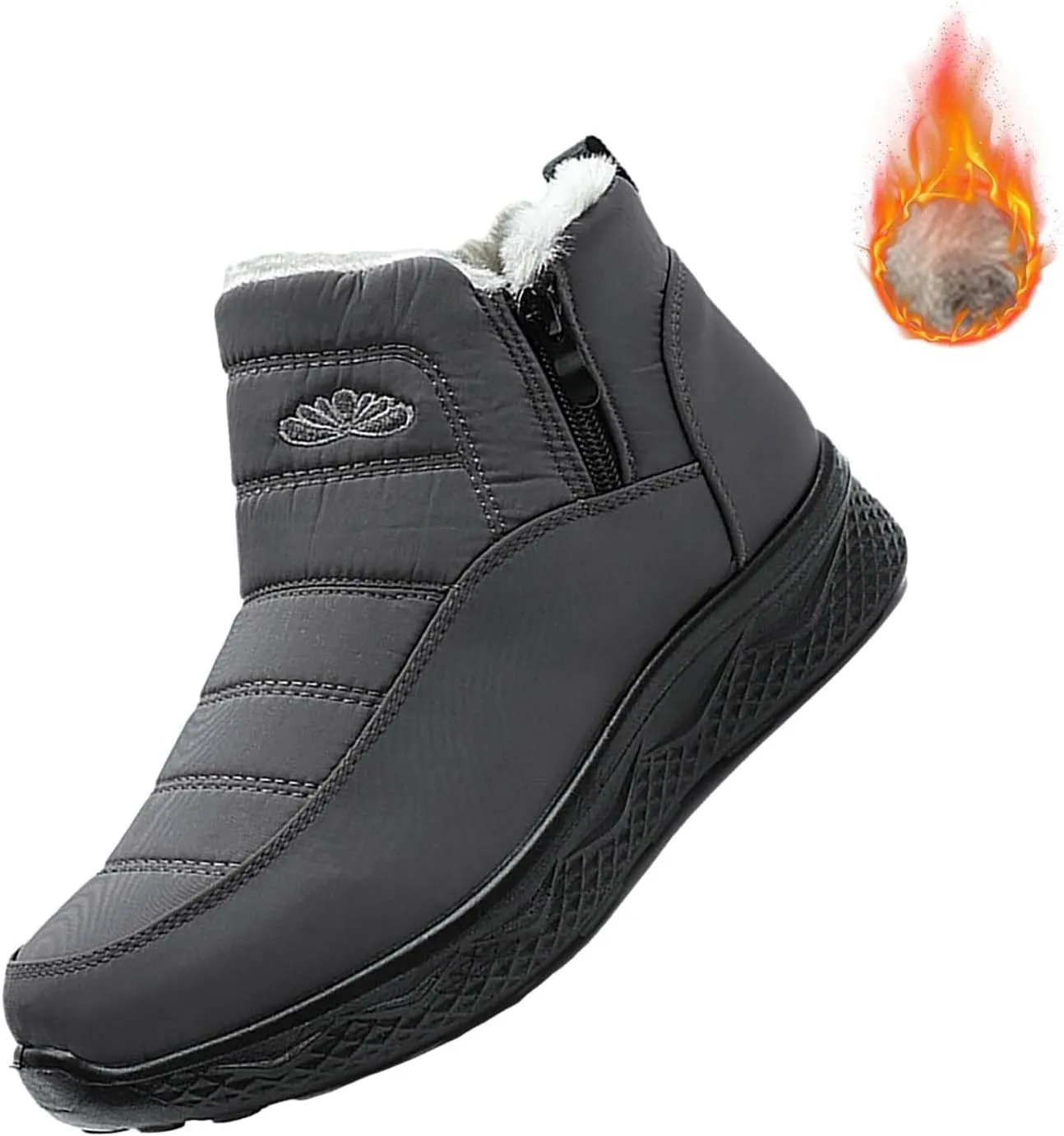 Women Snow Boots Waterproof Women's Fleece Lined Snow Boots Womens with Warm Fur Lining Barefoot Shoes Grounded Footwear Hiking Mens Running Shoes Men Snow Booties