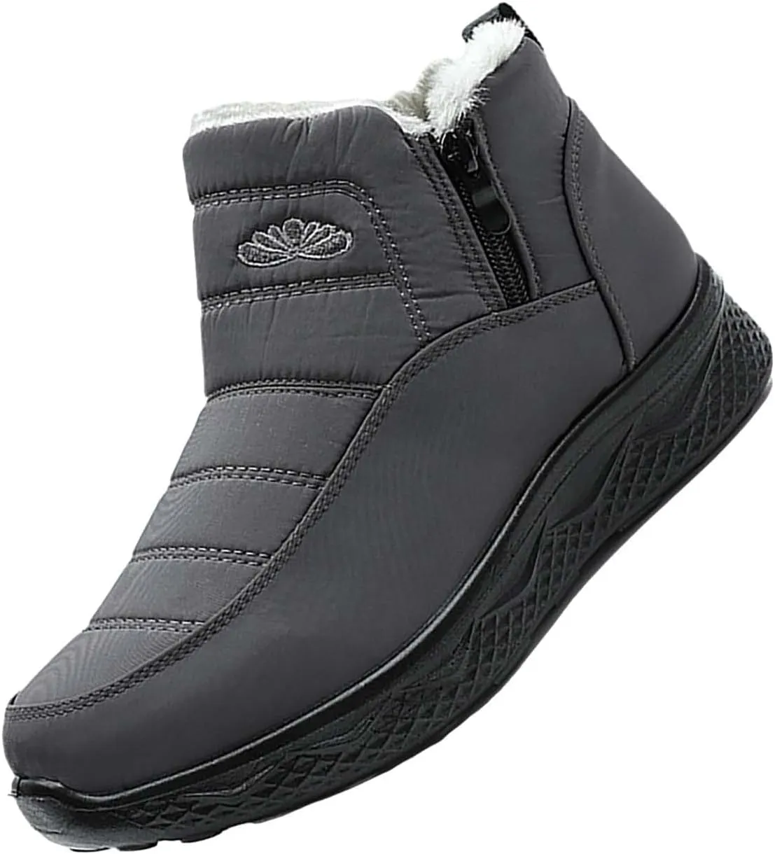 Women Snow Boots Waterproof Women's Fleece Lined Snow Boots Womens with Warm Fur Lining Barefoot Shoes Grounded Footwear Hiking Mens Running Shoes Men Snow Booties