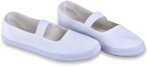 Women White Canvas Nurse Dance Shoes