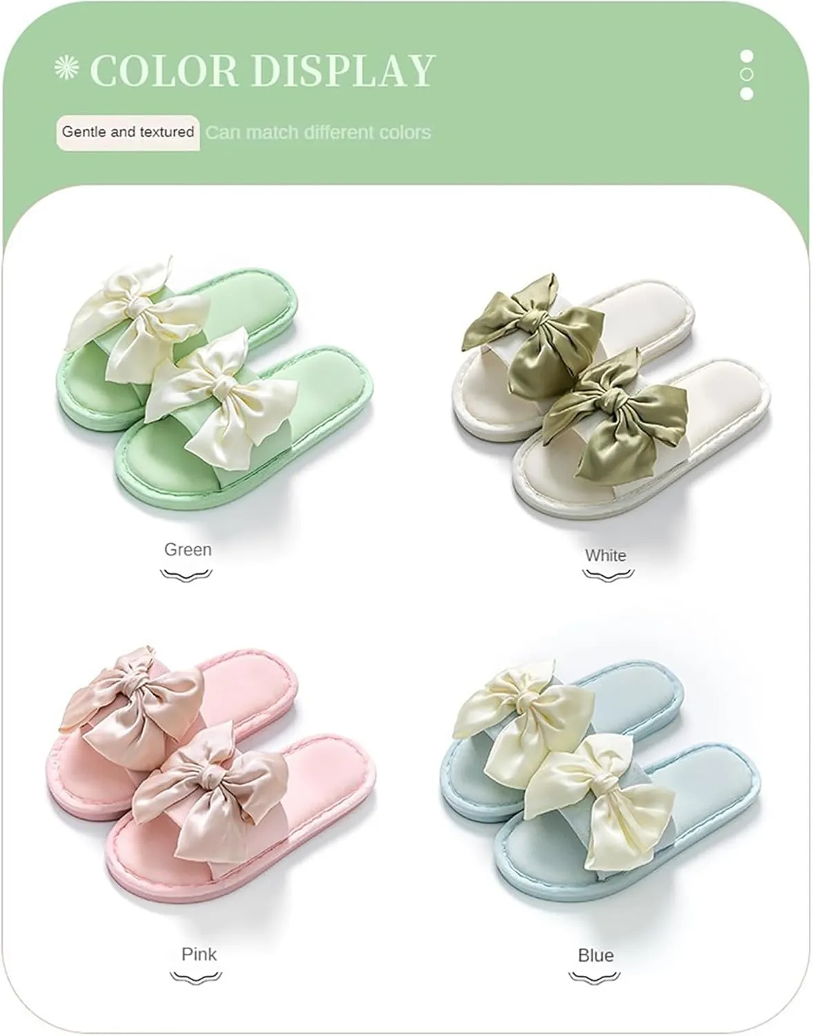 Womens Open Toe Flat Sandals Bow Knot Slides Slip On Flip Flops Ring Toe Strappy Summer Gladiator Flat with Bowknot Ornament for Summer Outdoor Indoor