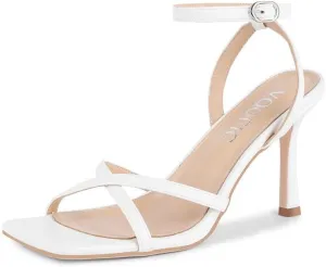 Womens Sandals,Heels of Women, Open Toe Strappy Sandals Ankle Strap High Heel Sandals for Wedding Party Daily Wear