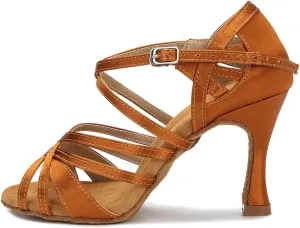 Women's Silk Satin Rehearsal Sneakers - Reinforced Heels for Studio Practice Sessions (8CM/3.15")