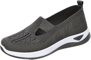 Women's Slip on Sneakers Shoes Woven Orthopedic Walking Shoes Women Mesh Breathable Casual Tennis Shoes Women Shoes Sneakers Steel Toe Tennis Shoe White Loafers
