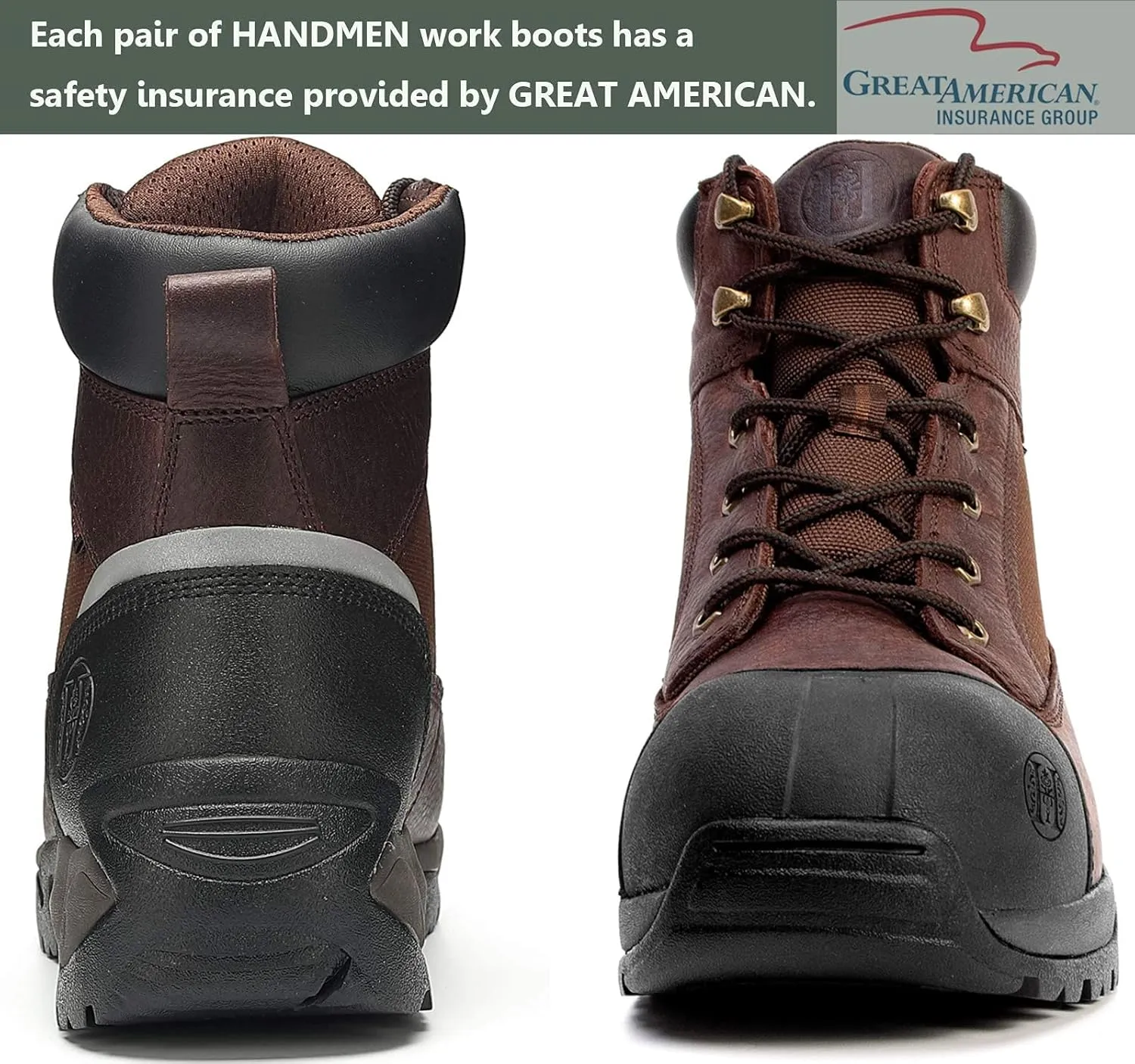 Work Boots for Men, 6" Composite Toe Waterproof Mens Work Boots, Non-Slip Puncture-Proof Safety Anti-Static Working Shoes 81N03